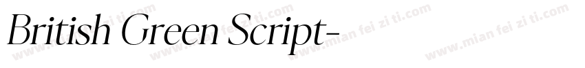 British Green Script字体转换